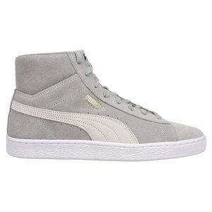 Puma Suede Mid Sneaker in Quarry-Puma White